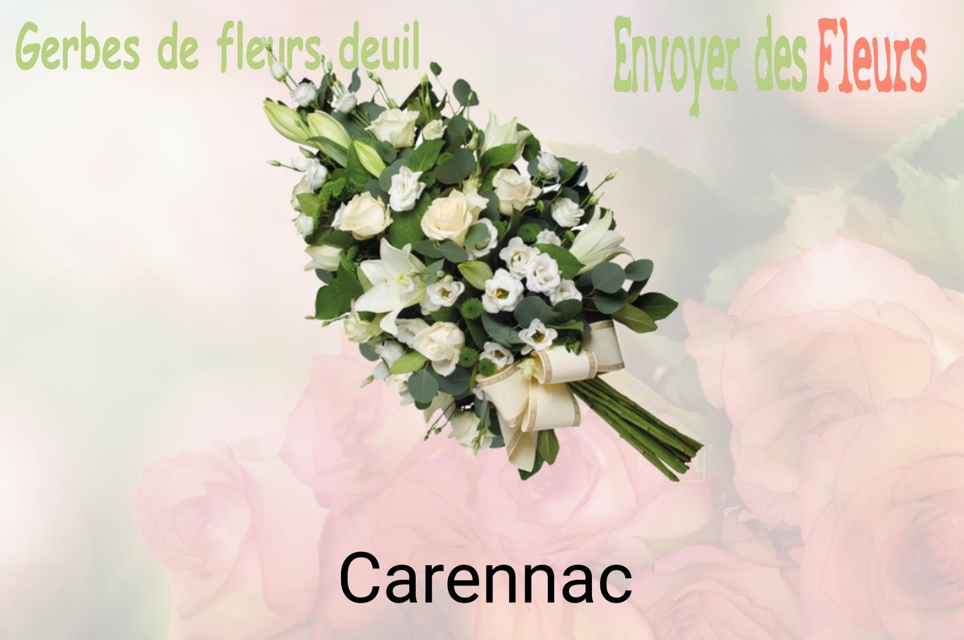 Gerbe de fleurs de deuil livrée à Carennac